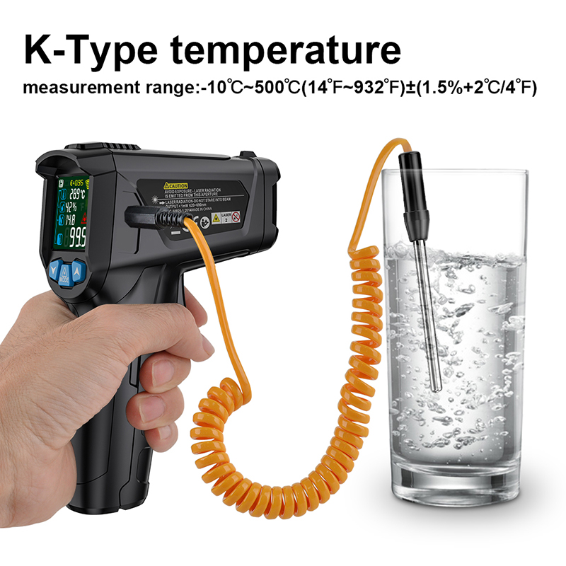 Thermometer Digital - Sıcaklık Ölçerli Dijital Endüstriyel Kızılötesi Termometre