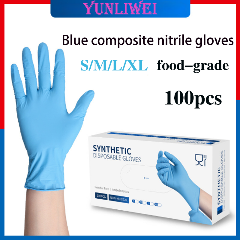 Medical Gloves - 100 adet mavi nitril tek kullanımlık