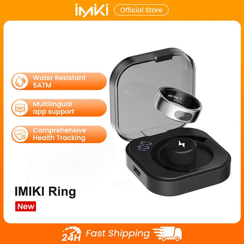 Blood Pressure Monitor - IMIKI Akıllı Yüzük Ekranlı Kablosuz Şarjlı