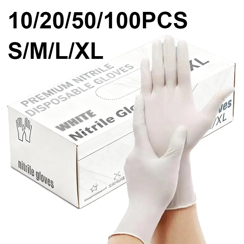 10/20/50/100 adet beyaz nitril - Medical Gloves incelemesi ve fiyatı